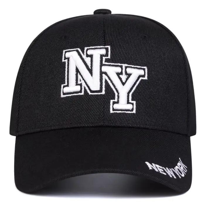 Casquettes de baseball unisexes avec broderie de lettres NY