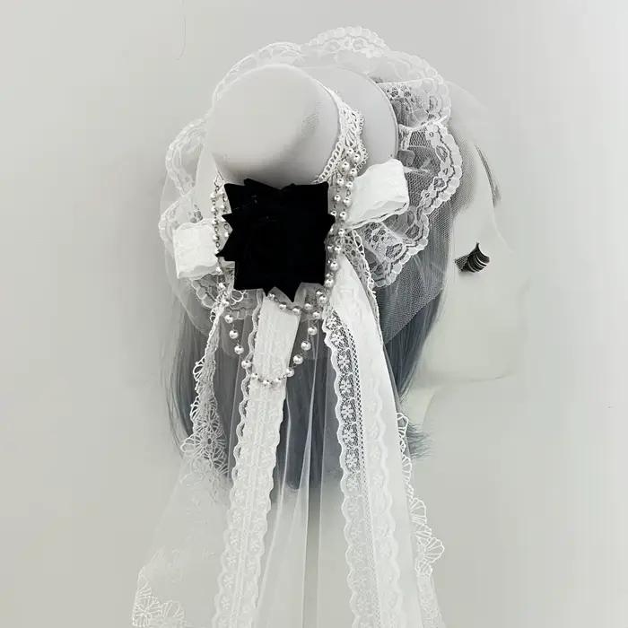 Mini chapeau gothique en forme de Rose