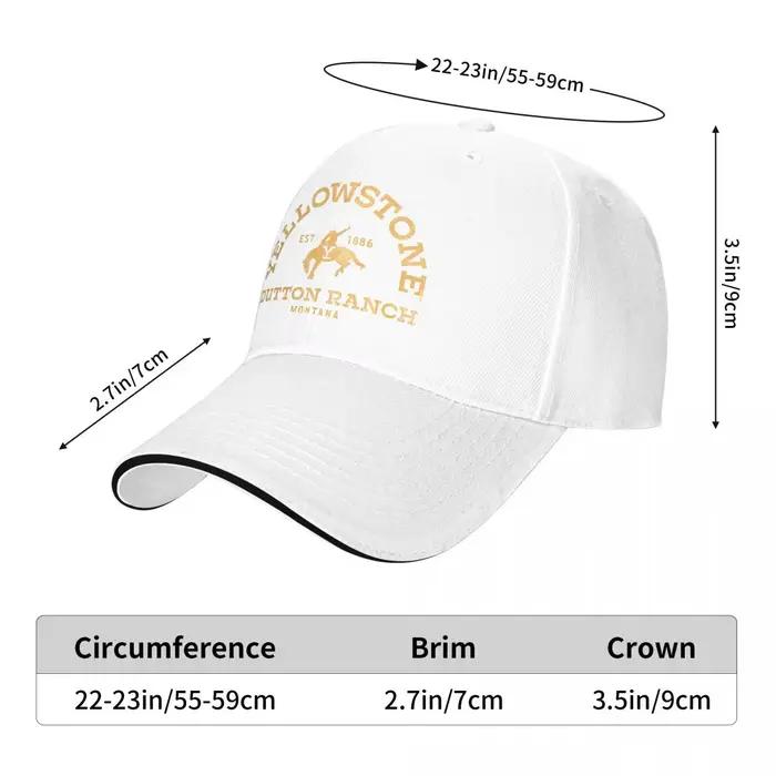 Yellowstone-Casquette de baseball décontractée avec logo vintage pour adultes