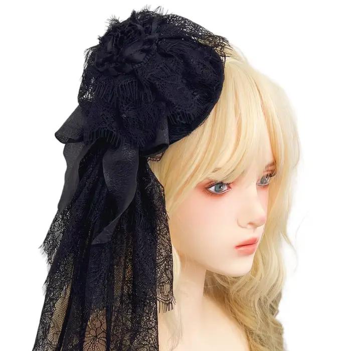 Cosplay Lolita coiffure gothique foncé sauvage lo élégant chapeau petit