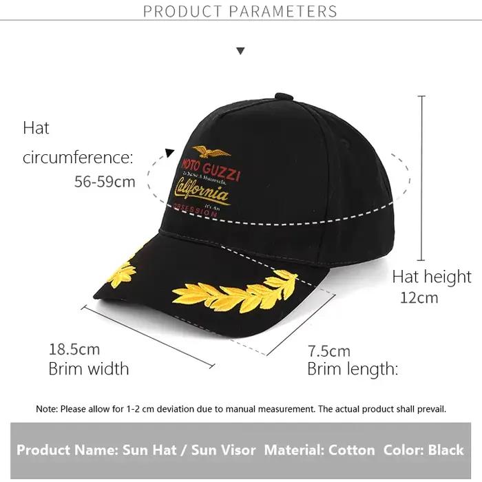 Casquette de baseball MOTO GUZZI California Obsession avec broderie d'aigle doré et de laurier