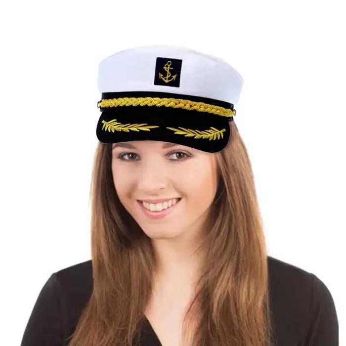 Chapeau de capitaine de yacht pour adultes, réglable, pour hommes et femmes, idéal pour fêtes, bals costumés et événements, occaseon spéciale, rassemblements de yachts, cérémonies sur la plage, thème nautique, cosplay