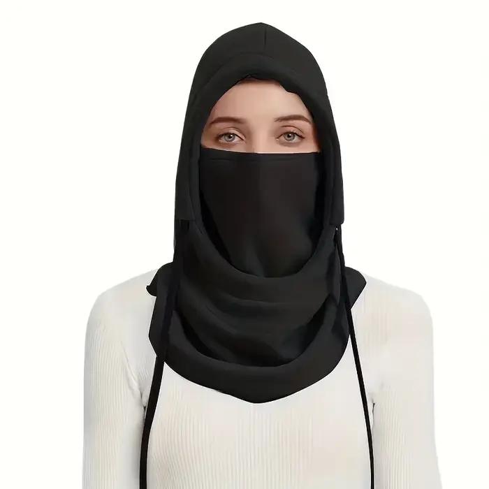 Chapeau Balaclava d'hiver unisexe - Masque coupe-vent avec cordon de serrage