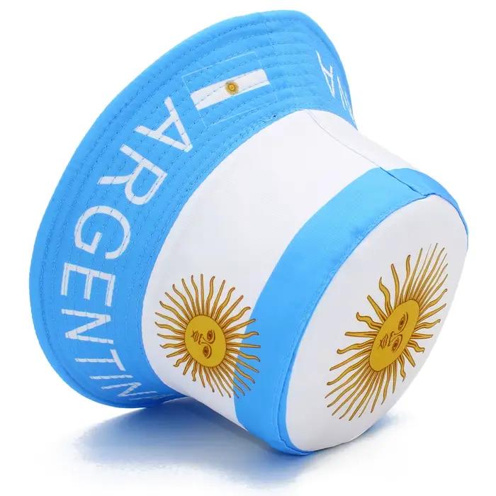 Chapeau Bob Réversible Drapeau Argentine pour Hommes et Femmes