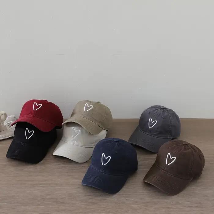 Casquette de baseball unisexe brodée Simple Love motif pour enfants polyvalente pour toutes les saisons occasions spéciales garçons filles