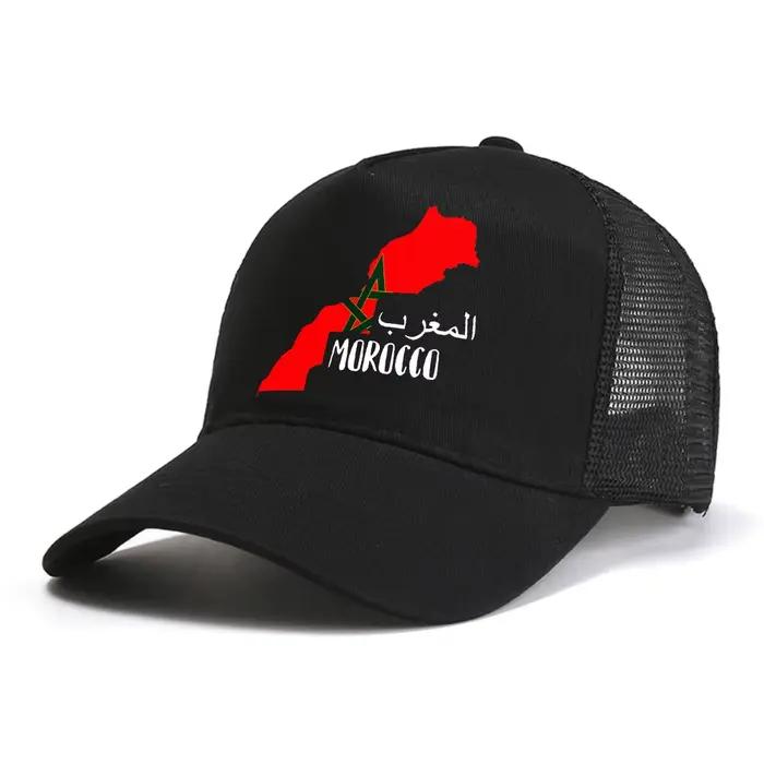 Casquette de baseball avec drapeau du Maroc pour hommes