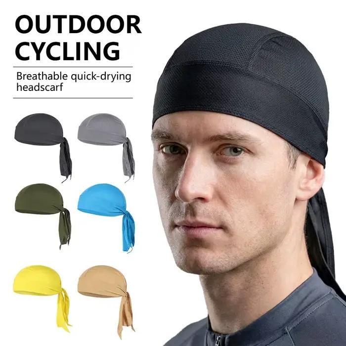 Casquette de cyclisme d'été GOBYGO respirante à séchage rapide avec protection UV, cache-cou fin, bandeau de sport pour course, chapeau de pirate pour vélo, unisexe, multiple couleurs disponibles, tissu polyester, conception réglable