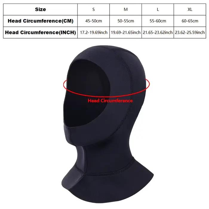 Bonnet de plongée en néoprène 3MM pour hommes et femmes