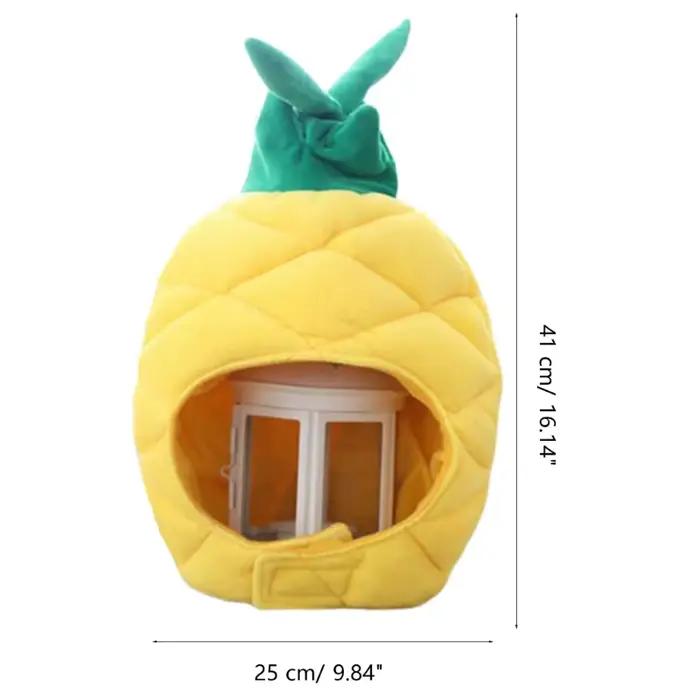 Chapeau en peluche fruits d'ananas drôle