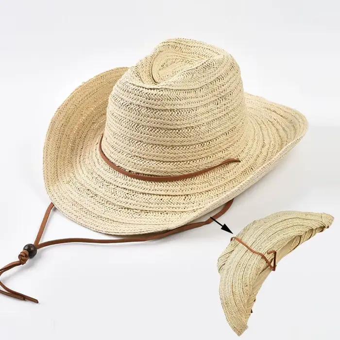 Chapeaux de cowboy en paille pour femmes et hommes