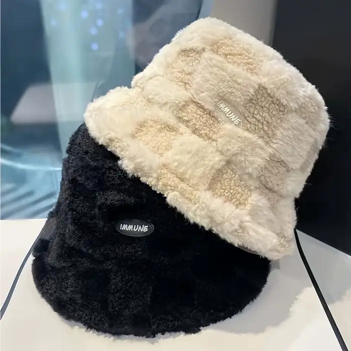 Chapeau de pêcheur coton motif grille pour femmes style sportif ajustable pour toutes les saisons activités extérieures cadeau idéal