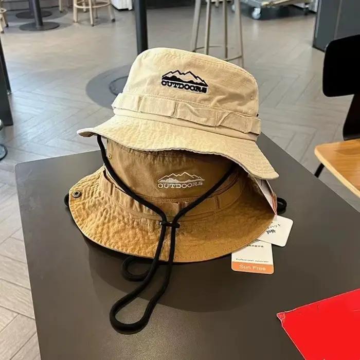 Chapeau de pêcheur brodé de gamme de montagne