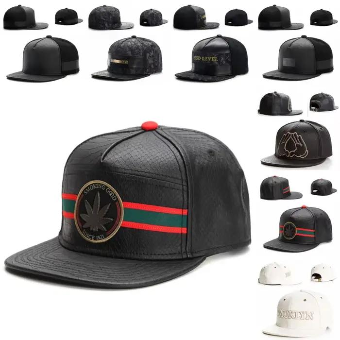 Casquette en cuir de marque Fashio pour hommes et femmes