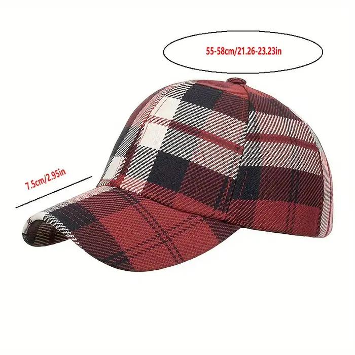 Casquette de baseball pied-de-poule vintage protection solaire polyester pour homme et femme quatre saisons sport occassions spéciales