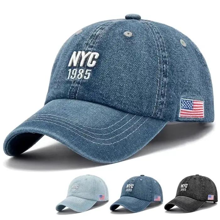 Casquettes de baseball unisexes brodées NYC 1985