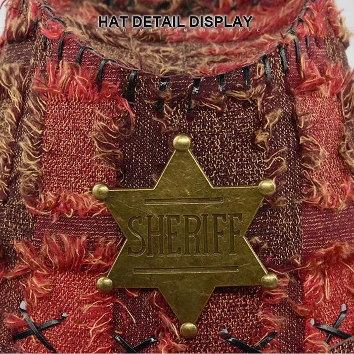 Chapeaux de Cowboy occidentaux rétro SHERIFF