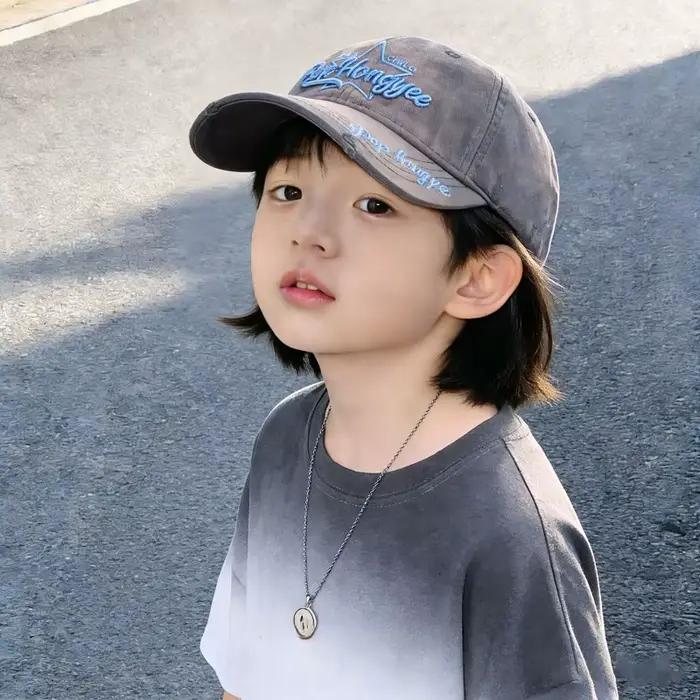 Casquette de baseball brodée délavée pour enfants