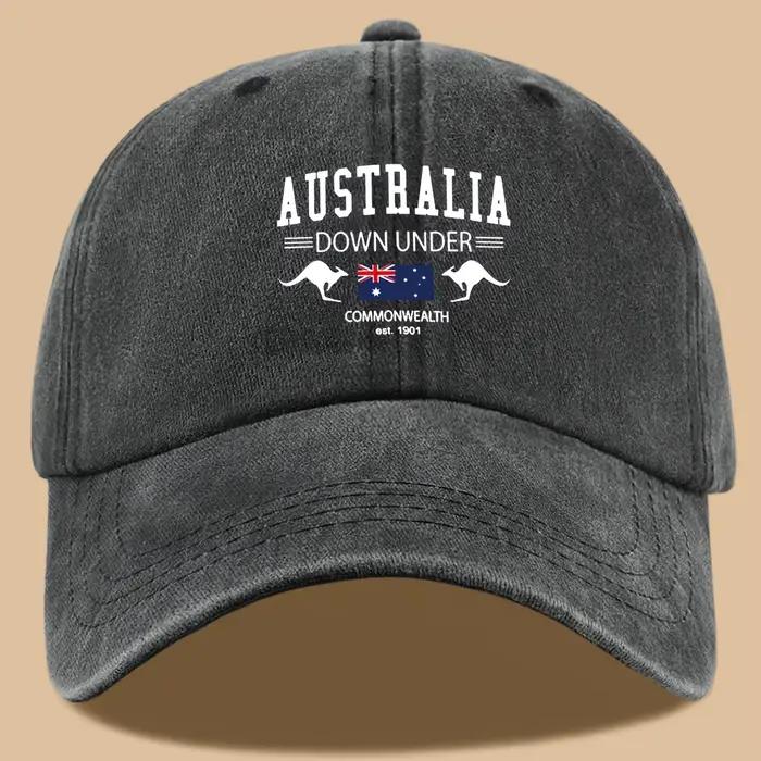 Casquette de baseball avec drapeau australien et imprimé kangourou