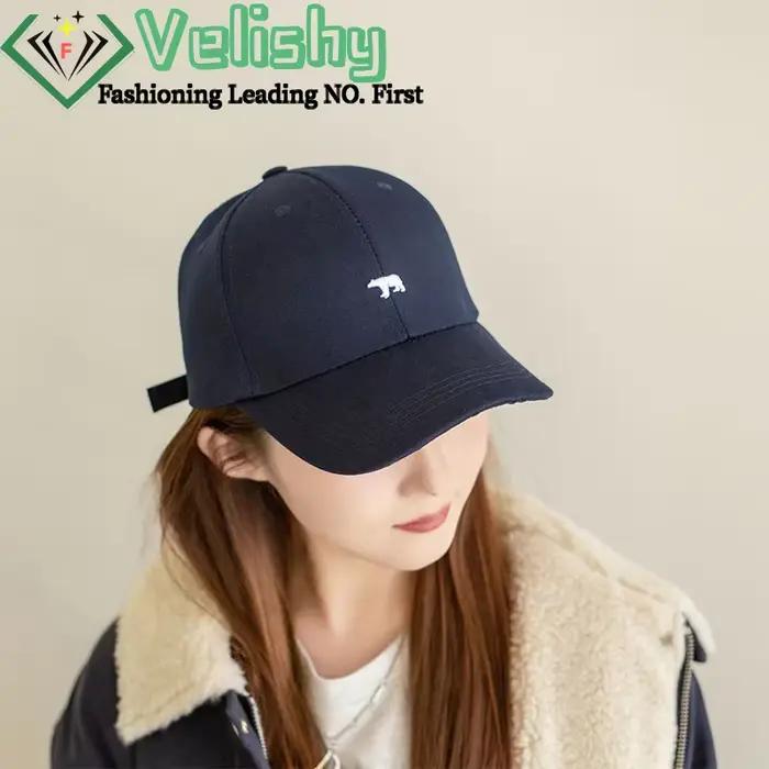 Casquette de Baseball nouveau printemps été solide chapeau de soleil brodé ours polaire hommes femmes coton casquettes