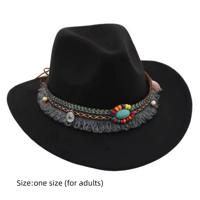Chapeau de cowboy de style ethnique occidental
