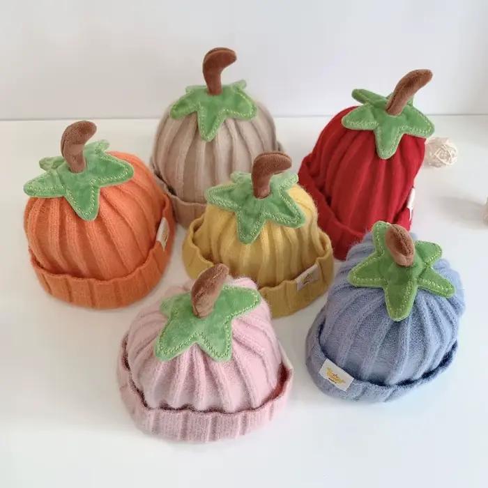 Chapeau d'Halloween en Forme de Citrouille pour Bébé Garçon et Fille