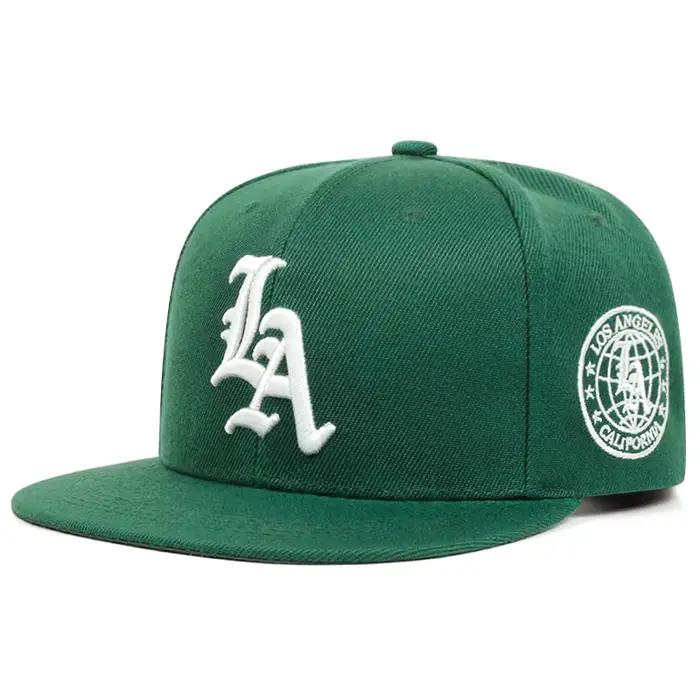 Chapeau de Baseball Simple en coton brodé avec lettres de la terre de Los Ange pour femmes et hommes