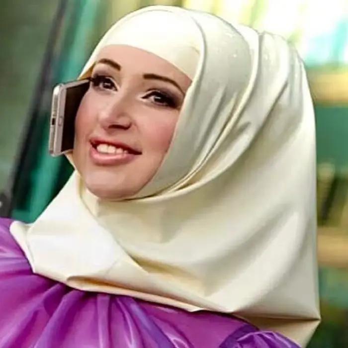 Chapeaux en Latex Hijab à Capuche