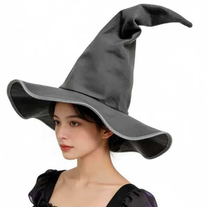 Chapeau de sorcière noir torsadé
