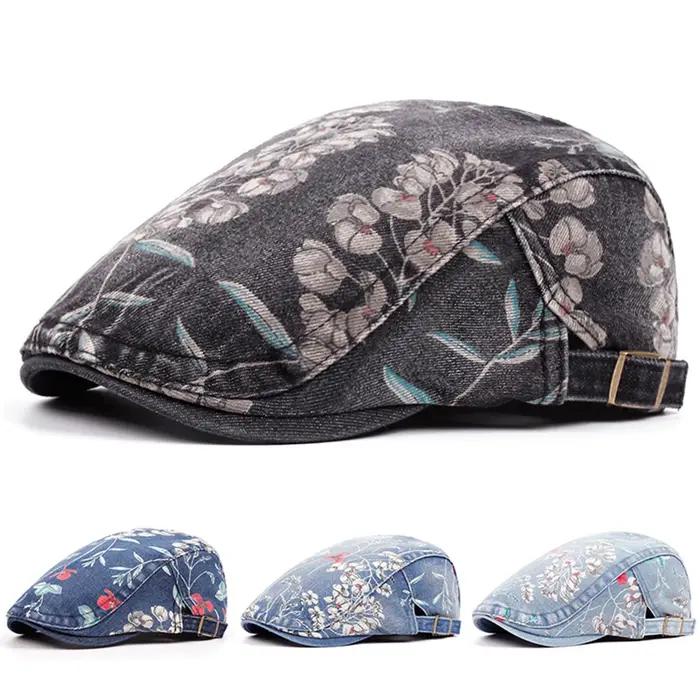 Chapeau de peintre imprimé Floral Vintage pour femmes