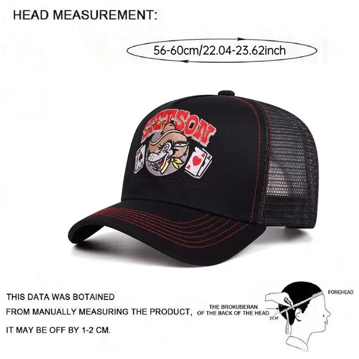2025 personnalisé nouveau chapeau de baseball STETSON tête de loup Poker camion