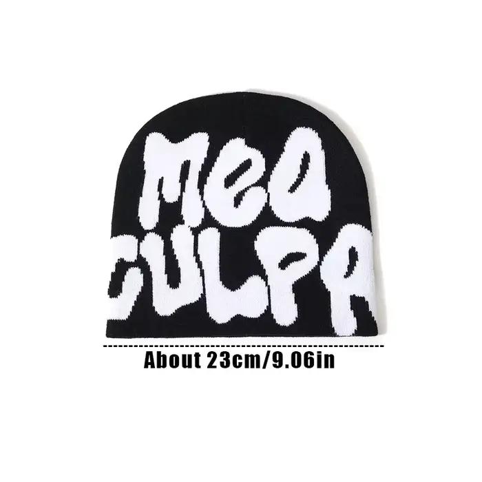 Nouveau tricot bonnets chapeau hommes femmes paragraphe qualité casquette Mea Culpa Y2k chaud mode cent prendre