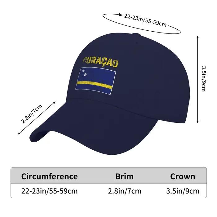 Casquette de baseball Curaçao d'été multifonction pour homme et femme ajustable pour golf football et détente soleil