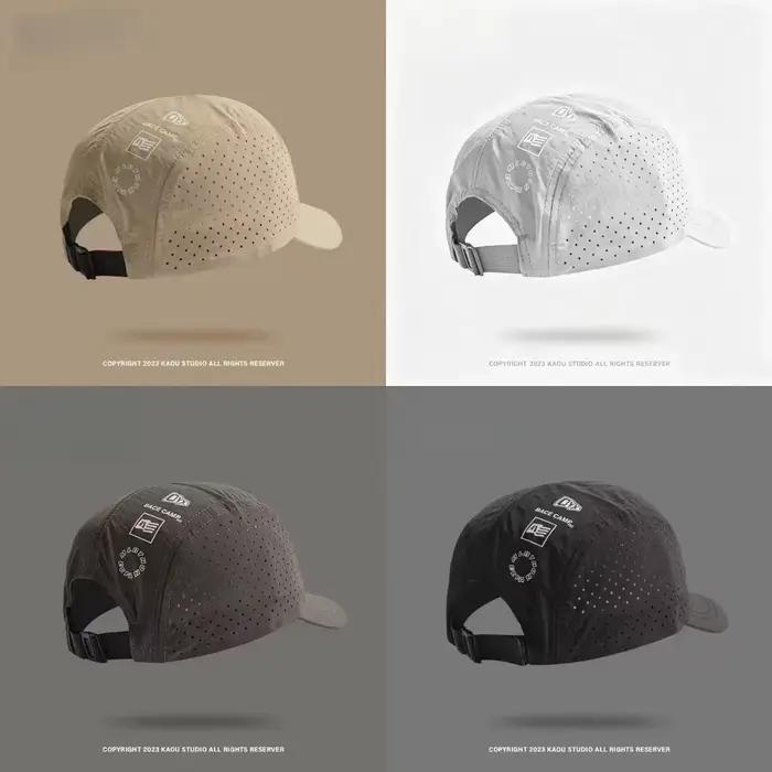 Casquette de baseball à visière courte en maille à séchage rapide - Respirante