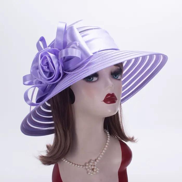 Lawliet-Chapeaux de Sum à large bord pour femmes