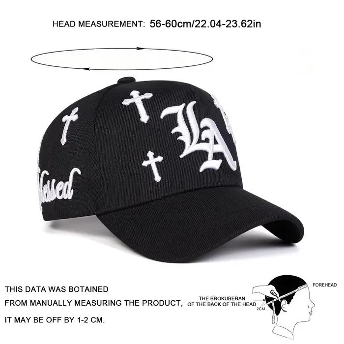 Casquettes de baseball unisexes gothiques avec broderie LA Cross