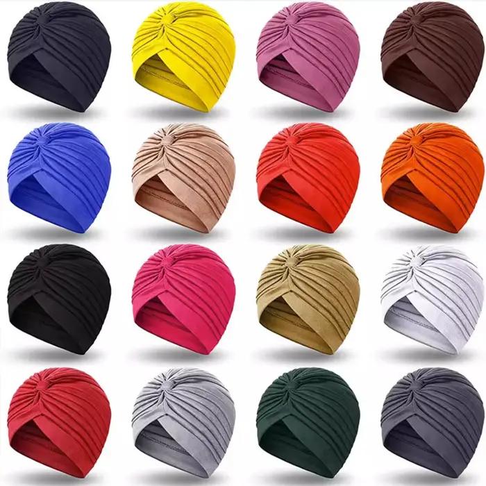 Nouveau dames noué à volants Turban doux foulard décontracté Streetwear femme musulman Hijab indien chapeaux Cancer chimio casquette Turbante