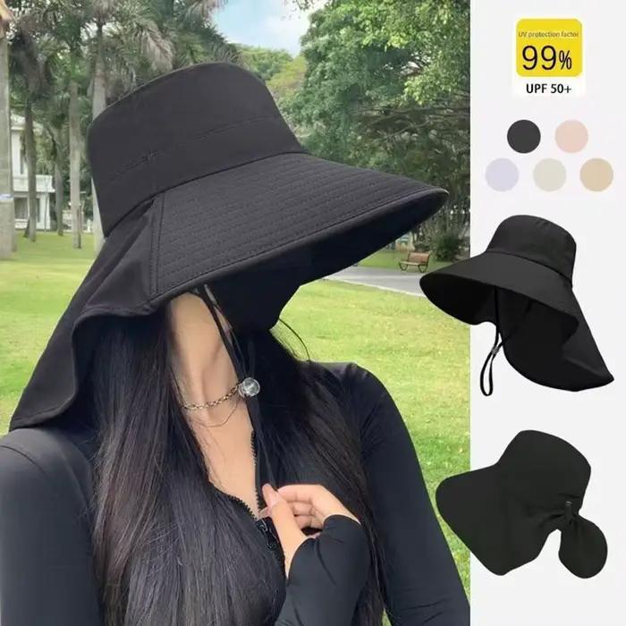 Chapeau de seau crème solaire protection UV large bord pour plage et sports tendance élégant pour homme et femme