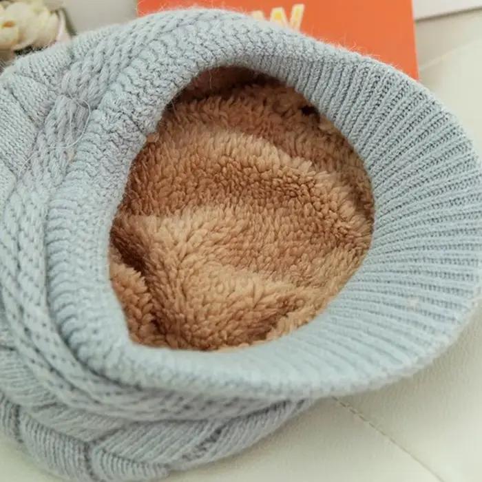 Respzed Visor Beanie pour femme, tricot d'hiver, casquette tendance, style armée, mélange de laine, chaud et polyvalent, garder au chaud