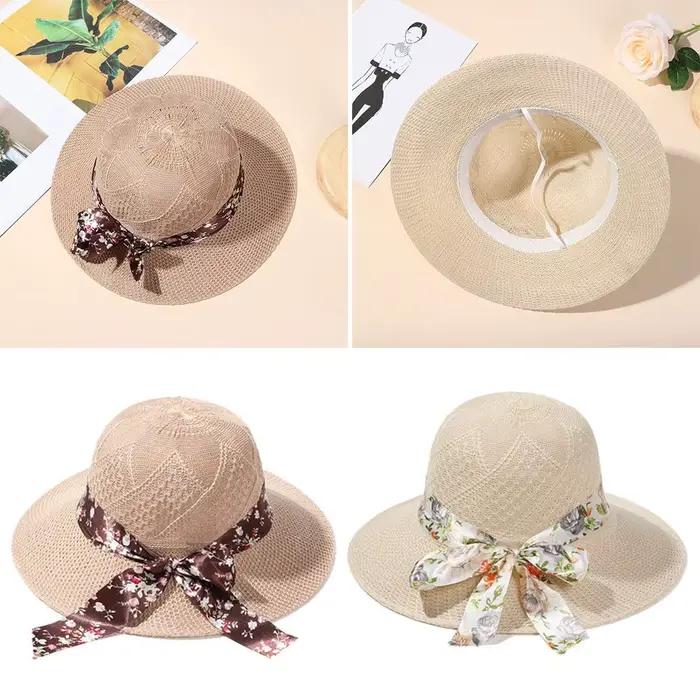 Chapeau de paille à large bord pour femmes