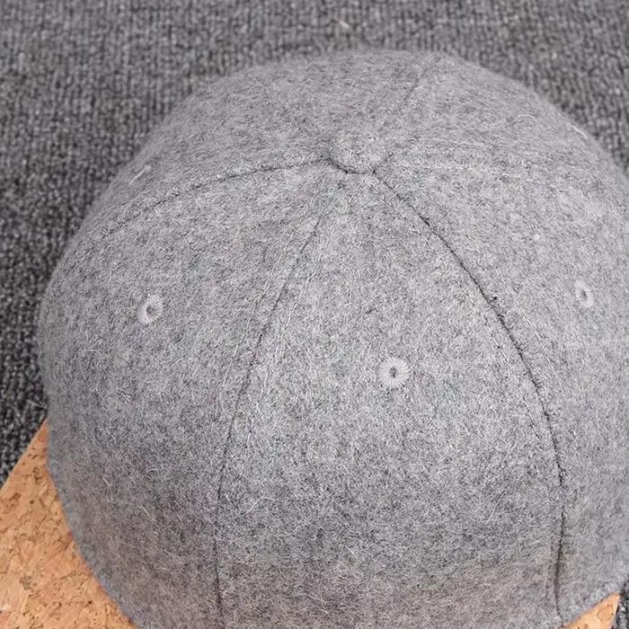 Casquettes Snapback en feutre de laine pour hommes