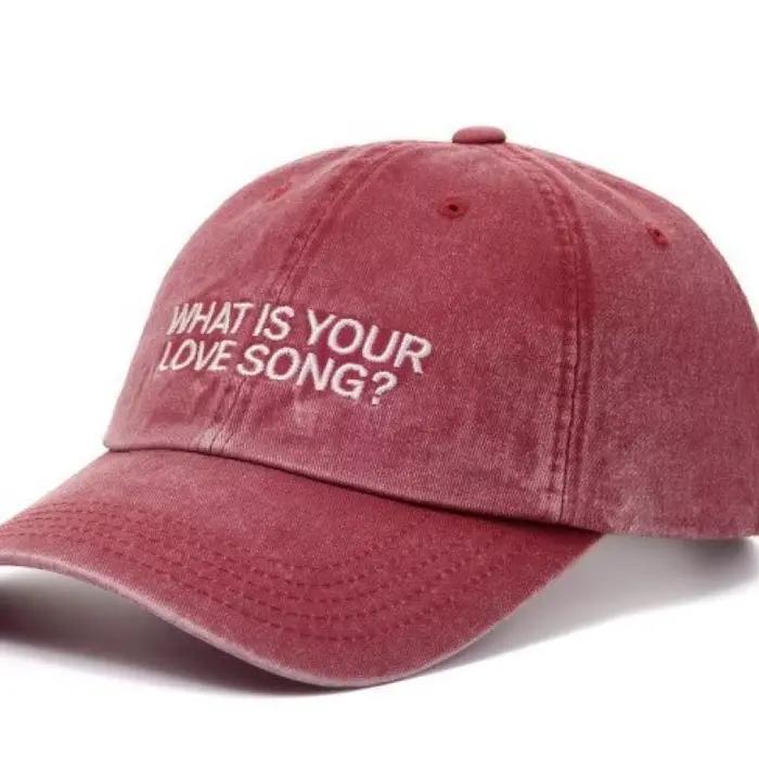 1 casquette Kpop brodée tricotée « What Is Your Love Song » pour femme