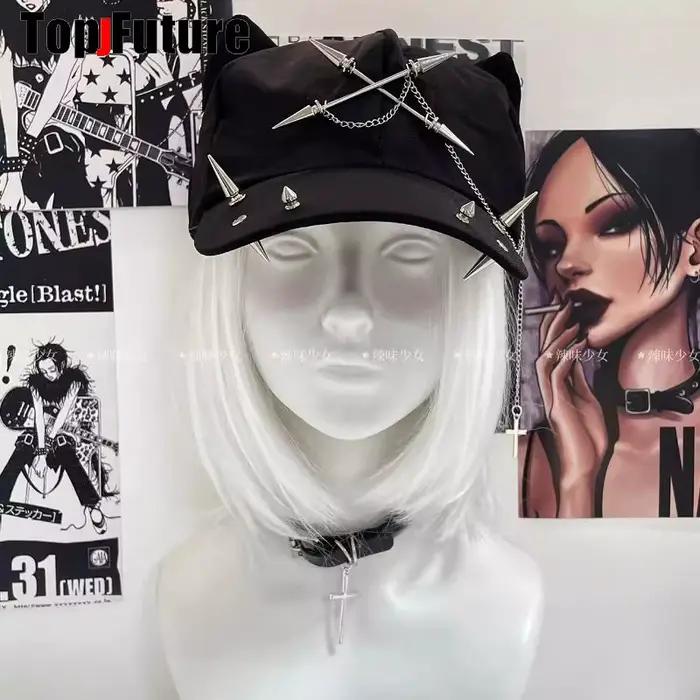 Chapeau gothique Harajuku Lolita avec oreilles de chat pour femmes