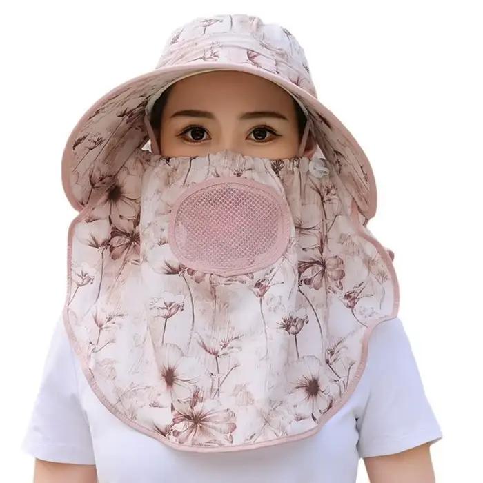 Chapeau de soleil intégral pour femme avec protection UV