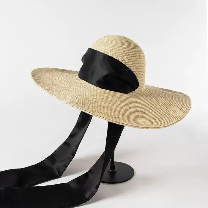 Chapeau de paille à large bord pour dames