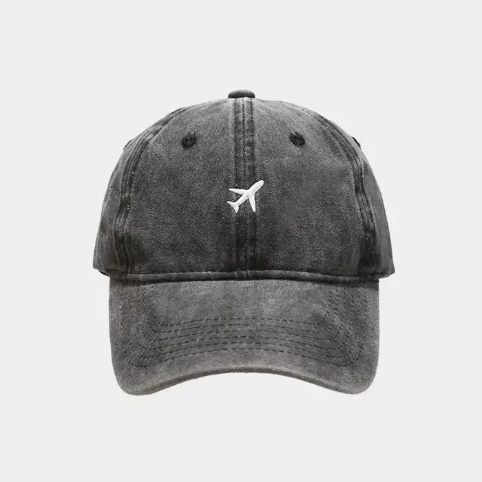 Casquettes de Baseball en coton brodées d'avion réglables pour hommes et femmes