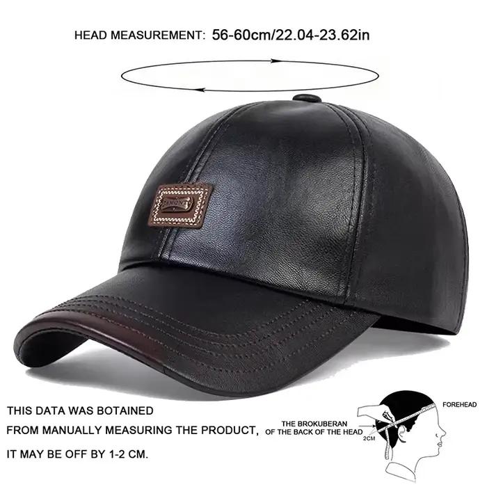 Casquettes de baseball unisexes en cuir de marque JAMONT