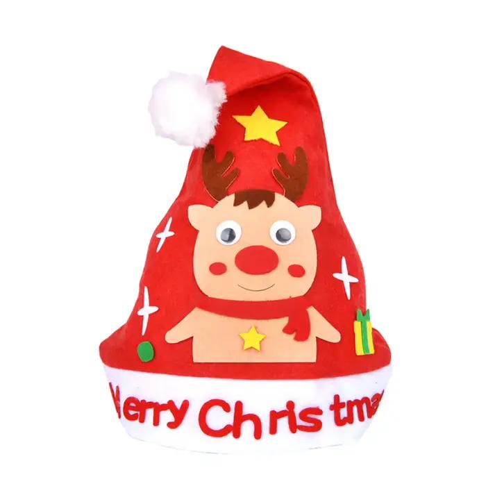 Chapeaux de Père Noël de Noël faits à la main pour enfants