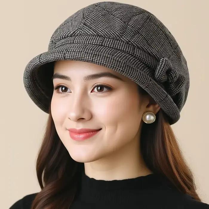 Béret élégant pour femmes avec nœud