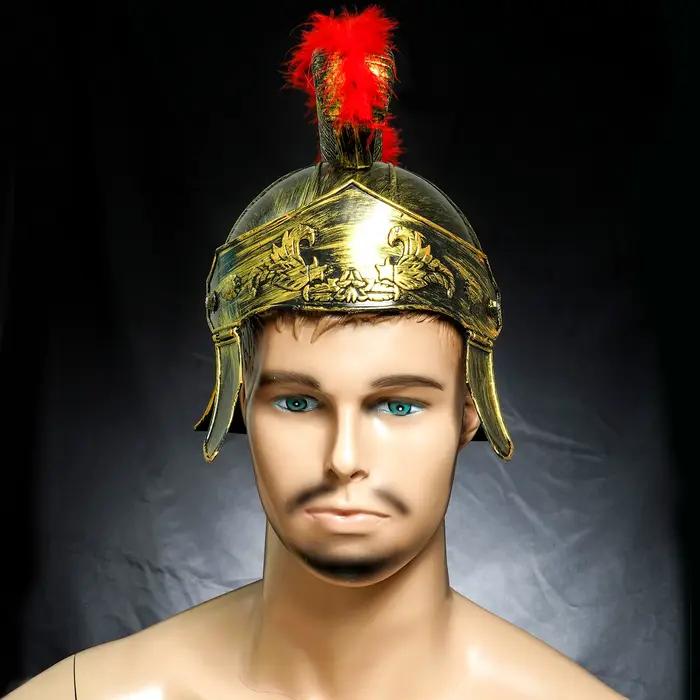 Chapeau de samouraï à crête rouge pour homme