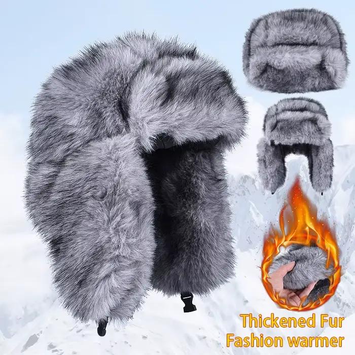 Chapeau de luxe russe en fausse fourrure pour femmes ushanka 2026 design trapper bomber chapeau hiver neige élégant occassionnels